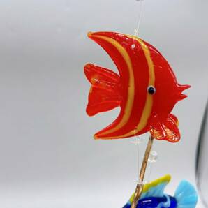 S4601● 魚 ガラス細工 小物 インテリア 魚モチーフ ガラスオブジェ 飾り カラフル魚の画像5