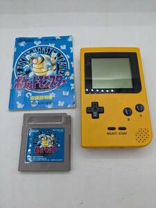 N36282〇 【動作品】ゲームボーイ MGB-001 イエロー GAMEBOYpocket Nintendo ポケットモンスター青 ポケモン pokemon