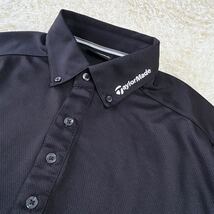 TaylorMade/テーラーメイド ポロシャツ ゴルフシャツ ベーシック ポロ ゴルフウェア 半袖ポロシャツ メンズM 黒 _画像2