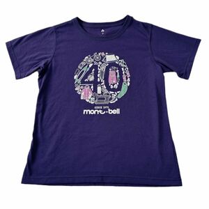 mont-bell/モンベル 40周年 記念Tシャツ WIC 丸ロゴ復刻デザイン 40th Women's レディース M 紫 半袖Tシャツ