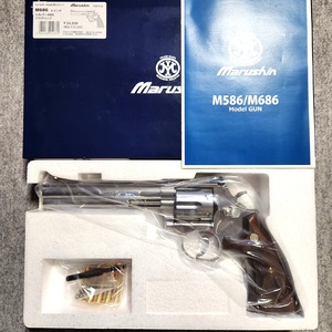 未発火 モデルガン マルシン M686 6インチ シルバーABS プラグリップ SMITH & WESSON 80s24-302-2