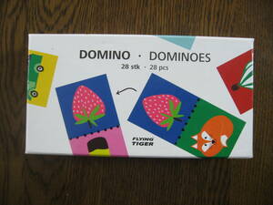 【即決・超レア動物・果物・食品・車・他ドミノ・ほぼ新品】ドミノ DOMINO ・　DOMINOES 　２８PCS　取扱説明書：付属　