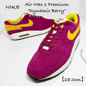 美品★NIKE/ナイキ★AirMax1/エアマックス1★ダイナミックベリー★パープル/紫×イエロー/黄★875844-500★28cm