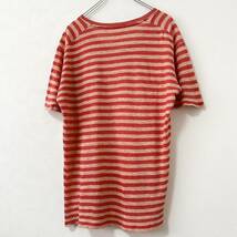 美品★BURBERRY/バーバリー★半袖Tシャツ★ボーダー★レッド/赤 系★L_画像7