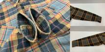 131-KM2751-100s Supreme シュプリーム Brushed Plaid Flannel Shirt 長袖シャツ チェック 22SS コットン ブラウン Sサイズ_画像9