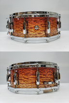 96-KK144-140: Pearl スネアドラム Masters All MAPLE SHELL 本体 ミュートリング 専用ケース セット _画像7