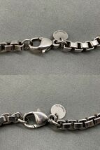 166-KA1257-60r TIFFANY＆CO ティファニー ベネチアンリンク チェーンネックレス シルバー 925 袋・箱付き_画像6