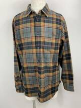 131-KM2751-100s Supreme シュプリーム Brushed Plaid Flannel Shirt 長袖シャツ チェック 22SS コットン ブラウン Sサイズ_画像1