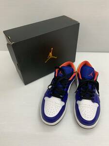 AIR JORDAN 1 LOW "WHITE DEEP ROYAL BLUE" 553558-123 （ホワイト/ディープロイヤルブルー/レーザーオレンジ/トラックレッド）