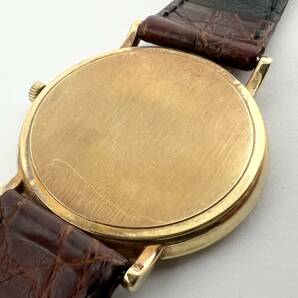 15620/ LONGINES L4.711.6 ロンジン ゴールド シルバー 茶革ベルト腕時計の画像4