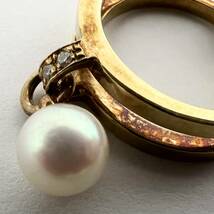 15626/ MIKIMOTO K18 リング 指輪 ゴールド 金 パール アクセサリー_画像9