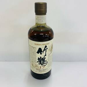 15718/【未開栓】竹鶴 17年 TAKETSURU PURE MALT NIKKA WHISKY ピュアモルト ニッカウイスキー 700ml 43% 洋酒