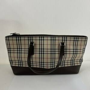 15712/ BURBERRY バーバリー ノバチェック トートバッグ 肩掛けカバン ハンドバッグ レディース ブランド品