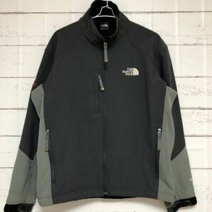 ノースフェイス THE NORTH FACE フルジップジャケット L グレー ストレッチ フリース アウトドア アウター メンズの画像1