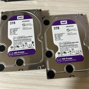 【二枚セット】N27/28:(動作保証/使用0時間)Western Digital Purple 3TB WDC WD30PURZ 3.5インチ SATA HDDの画像1