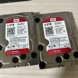 【二枚セット】N32/33:(動作保証/使用0時間/AVコマンド対応)Western Digital Red 4TB WDC WD40EFRX 3.5インチ SATA HDD