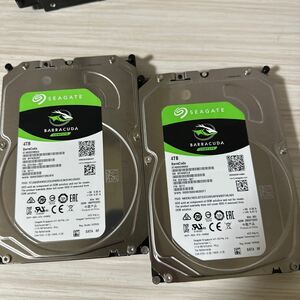 二枚セット/N7:8:【動作保証/使用0時間】3.5 SATA 4TB 2台 正常 seagate ST4000DM004-2CV104 3.5インチHDD 