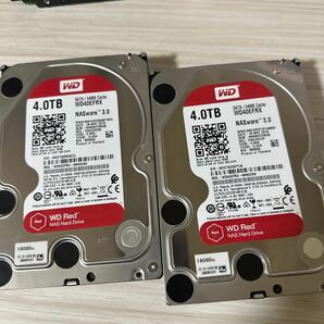 【二枚セット】N25/26:(動作保証/使用0時間)Western Digital Red 4TB WDC WD40EFRX 3.5インチ SATA HDD