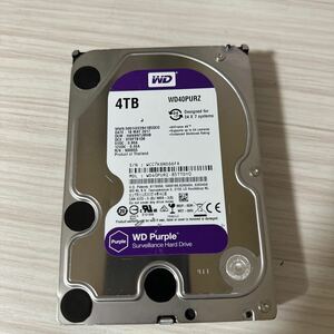 N27:【動作保証/使用0時間/AVコマンド対応】Western Digital HDD SATA 4TB purple WD40PURZ-85TTDY0 3.5インチHDD 4000GB