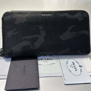 プラダ PRADA 財布　長財布　ナイロン　ラウンドファスナー　メンズ