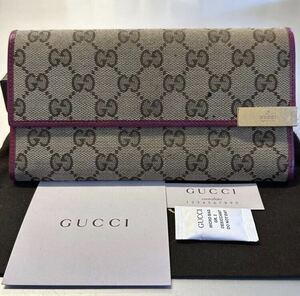 グッチ　GUCCI 財布　長財布　GGキャンバス　レディース