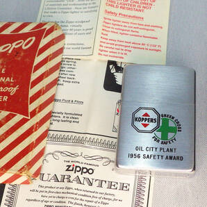 ZIPPO ジッポー オイルライター1958年 インナー1959年 紙箱1953年以前 永久保証書の画像1