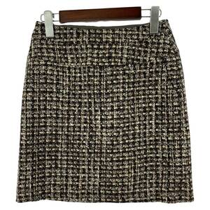 BALLSEY ボールジー ウール混　台形　ツイード スカート size34/ブラウン レディース