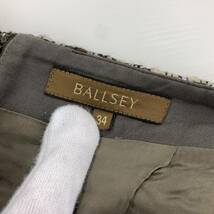 BALLSEY ボールジー ウール混　台形　ツイード スカート size34/ブラウン レディース_画像5