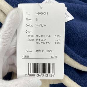 Java ジャバ タグ付き ジップアップ フリース プルオーバー カットソー sizeS/ネイビー メンズの画像6