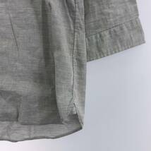 ゆうパケットOK green label relaxing グリーンレーベルリラクシング リネン混　七分袖 長袖シャツ sizeS/グレー メンズ_画像3