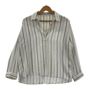 INGNI wing stripe blouse sizeM/ white lady's 