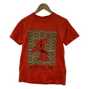 yu. packet OK COACH Coach Disney short sleeves T-shirt size unknown / red lady's 