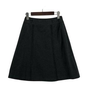 yu. packet OK SunaUna SunaUna wool 100% skirt size36/ black lady's 