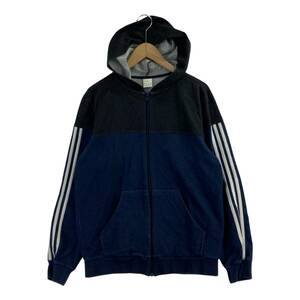 adidas neo アディダス ネオ ジップアップ　 パーカー sizeL/紺 メンズ