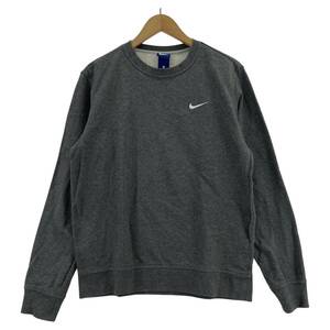 NIKE ナイキ ワンポイント刺繍 スウェット sizeL/グレー レディース