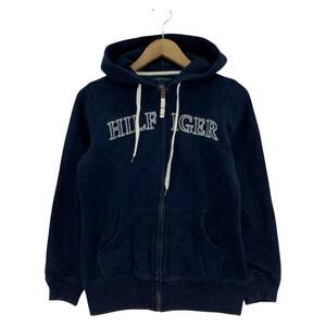 TOMMY HILFIGER トミーヒルフィガー ジップアップ パーカー sizeM/ネイビー レディース