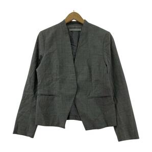 theory luxe セオリーリュクス ウール混 ノーカラージャケット size042/グレー レディースの画像1