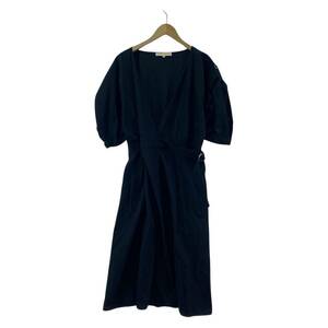 vanessabruno Vanessa Bruno ribbon attaching kashu cool neck One-piece size38/ navy lady's 