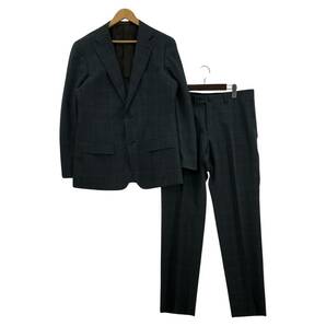Perfect Suit FActory パーフェクトスーツファクトリー チェック スーツ size96 A7/グレー メンズの画像1