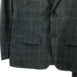 Perfect Suit FActory パーフェクトスーツファクトリー チェック スーツ size96 A7/グレー メンズの画像2