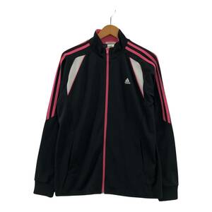 adidas アディダス ワンポイント刺トラック ジャケット sizeOT/黒 レディース