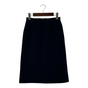 emanuel ungaro Ungaro wool skirt size9/ navy lady's 