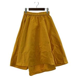 SALOON　サルーン フレア スカート size38/オレンジ レディース