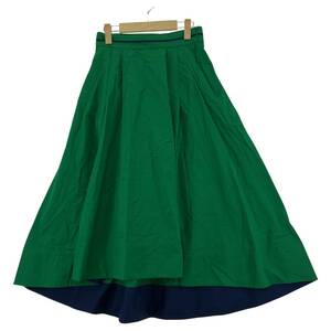 Mila Owen ミラ オーウェン タック ロングスカート size1/緑 レディース