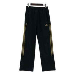 adidas アディダス ジャージー素材 サイドライン パンツ sizeM/ブラック メンズ