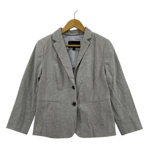 Banana Republic バナナリパブリック リネン混 テーラードジャケット size4/グレー レディース