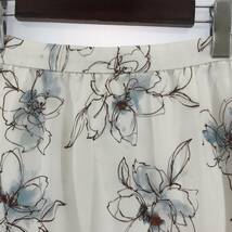 JUSGLITTY ジャスグリッティー 花柄　ロング　フレア スカート size2/白 レディース_画像3
