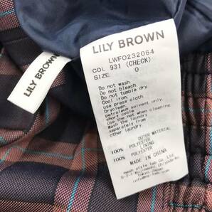 Lily Brown リリーブラウン チェック柄 ハートネック ワンピース size0/ピンクブラウン レディースの画像6