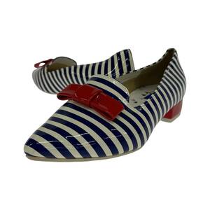 marie claire Marie Claire border ribbon rain shoes pumps sizeL/ blue group lady's 