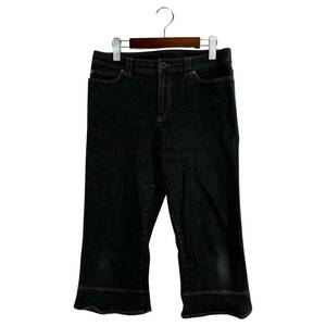 Leilian レリアン クロップド デニムパンツ size13/黒 レディース